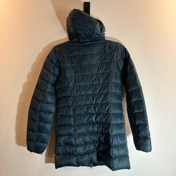 EDDIE BAUER Sz XS CirrusLite Grey Goose Down Slim Puffer Coat Hooded Parka  NEW - Picture 5 of 15